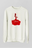 Flamenko Beyaz Unisex Sweatshirt