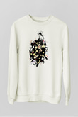 Flamenko Beyaz Unisex Sweatshirt