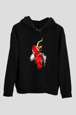 Flamenko Siyah Unisex Hoodie