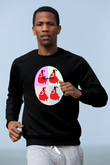 Flamenko Siyah Unisex Sweatshirt