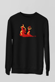 Flamenko Siyah Unisex Sweatshirt