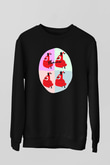 Flamenko Siyah Unisex Sweatshirt