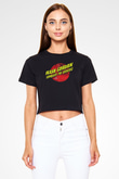 Flash Gordon Siyah   Crop Top Tişört