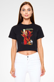 Flash Gordon Siyah   Crop Top Tişört