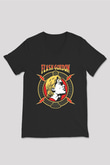 Flash Gordon Siyah Unisex  V Yaka Tişört