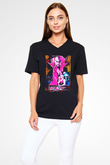 Flash Gordon Siyah Unisex  V Yaka Tişört