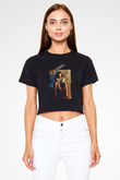 Flashdance Siyah   Crop Top Tişört