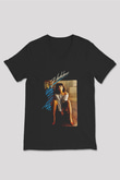 Flashdance Siyah Unisex  V Yaka Tişört