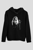 Fleetwod Mac Baskılı Unisex Siyah Kapüşonlu Sweatshirt