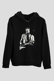 Fleetwod Mac Baskılı Unisex Siyah Kapüşonlu Sweatshirt