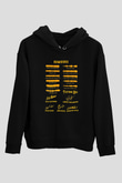 Fleetwod Mac Baskılı Unisex Siyah Kapüşonlu Sweatshirt