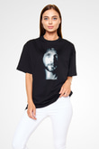 Fleetwod Mac Baskılı Unisex Siyah Oversize Tişört - Tshirt