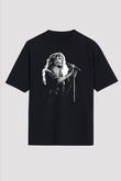 Fleetwod Mac Baskılı Unisex Siyah Oversize Tişört - Tshirt