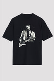 Fleetwod Mac Baskılı Unisex Siyah Oversize Tişört - Tshirt