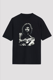 Fleetwod Mac Baskılı Unisex Siyah Oversize Tişört - Tshirt