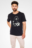 Fleetwod Mac Baskılı Unisex Siyah Tişört - Tshirt