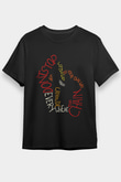 Fleetwod Mac Baskılı Unisex Siyah Tişört - Tshirt