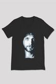 Fleetwod Mac Baskılı Unisex Siyah V Yaka Tişört - Tshirt