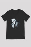 Fleetwod Mac Baskılı Unisex Siyah V Yaka Tişört - Tshirt