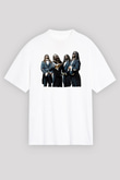 Fleshgod Apocalypse Baskılı Beyaz Unisex Oversize Tişört - Tshirt