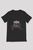Fleshgod Apocalypse Baskılı Unisex Siyah V Yaka Tişört - Tshirt