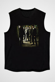 Flogging Molly Baskılı Unisex Siyah Kolsuz Tişört