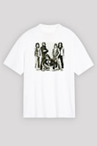 Flotsam and Jetsam Baskılı Unisex Beyaz Oversize Tişört
