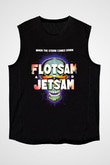 Flotsam and Jetsam Baskılı Unisex Siyah Kolsuz Tişört