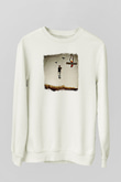 Flyleaf Baskılı Unisex Beyaz Sweatshirt
