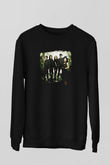 Flyleaf Baskılı Unisex Siyah Sweatshirt