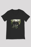 Flyleaf Baskılı Unisex Siyah V Yaka Tişört