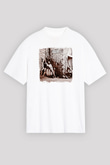 Foghat Baskılı Unisex Beyaz Oversize Tişört