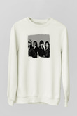 Foghat Baskılı Unisex Beyaz Sweatshirt