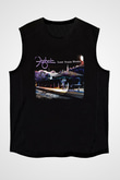 Foghat Baskılı Unisex Siyah Kolsuz Tişört