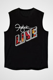 Foghat Baskılı Unisex Siyah Kolsuz Tişört