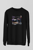 Foghat Baskılı Unisex Siyah Sweatshirt