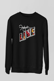 Foghat Baskılı Unisex Siyah Sweatshirt