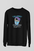 Foreigner Baskılı Unisex Siyah Sweatshirt