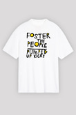 Foster the People Baskılı Unisex Beyaz Oversize Tişört