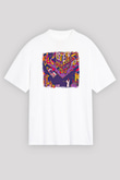 Foster the People Baskılı Unisex Beyaz Oversize Tişört