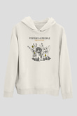 Foster the People Baskılı Unisex Beyaz Hoodie