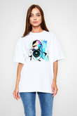 Fotoğrafçı Beyaz Unisex Oversize Tişört T-Shirt
