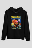 Fraggle Rock Siyah Unisex Kapüşonlu Sweatshirt
