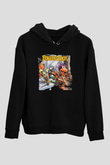 Fraggle Rock Siyah Unisex Kapüşonlu Sweatshirt