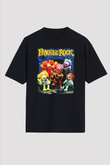 Fraggle Rock Siyah Unisex Oversize Tişört