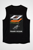 Frank Ocean Baskılı Unisex Siyah Kolsuz Tişört - Tshirt