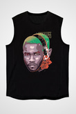 Frank Ocean Baskılı Unisex Siyah Kolsuz Tişört - Tshirt