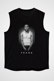 Frank Ocean Baskılı Unisex Siyah Kolsuz Tişört - Tshirt
