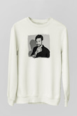 Frank Turner Baskılı Unisex Beyaz Sweatshirt
