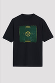 Frank Turner Baskılı Unisex Siyah Oversize Tişört